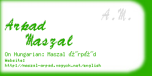 arpad maszal business card